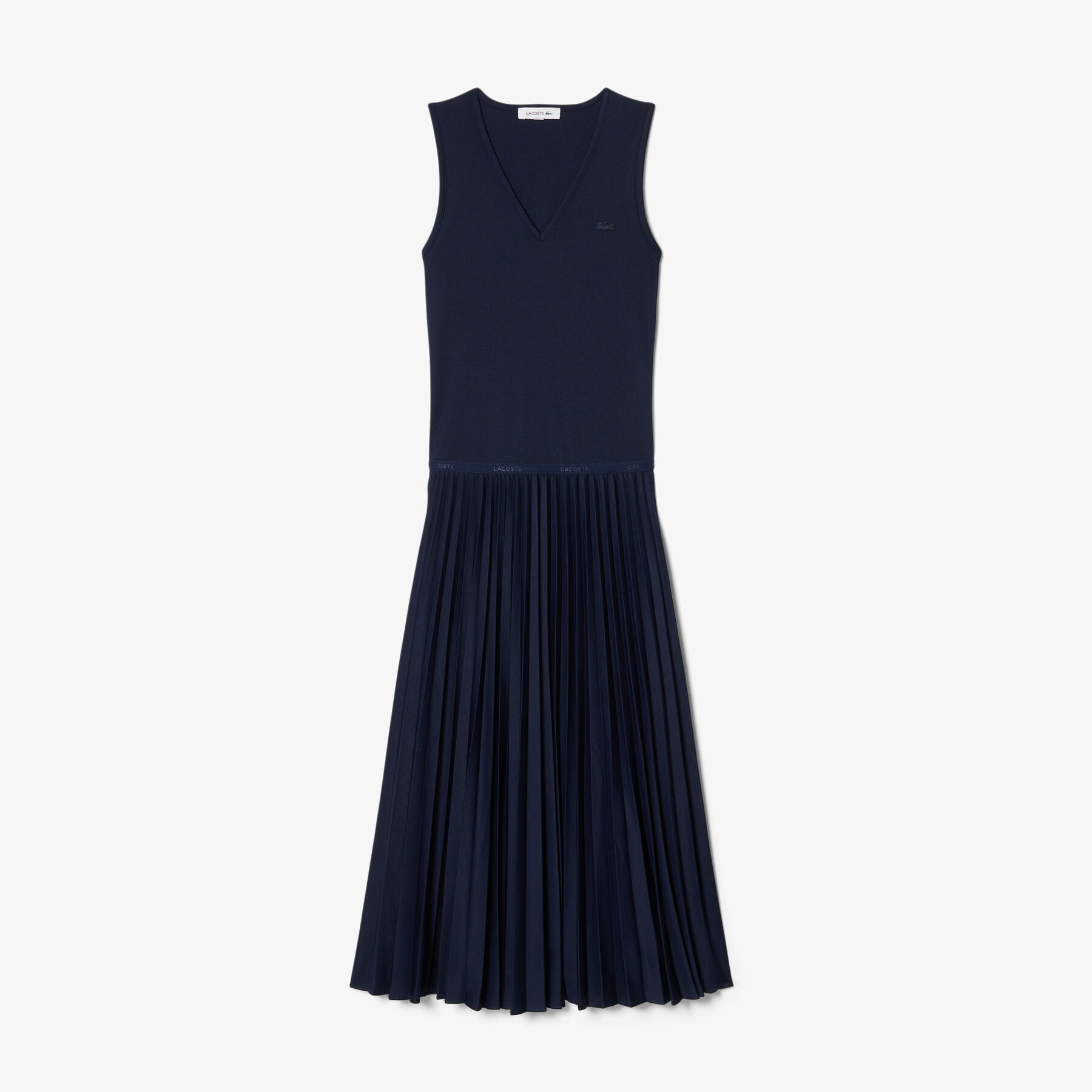 فستان طويل بدون أكمام بكسرات Long Sleeveless Pleated Dress - EF2432-00-166