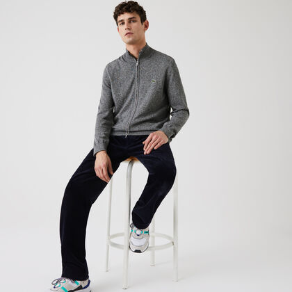 Men's Stand-up Collar Organic Cotton Zippered Sweater