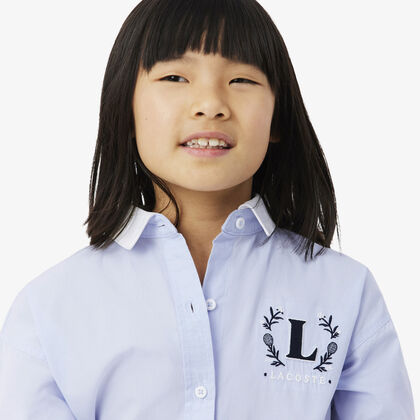 Embroidered Badge Poplin Shirt