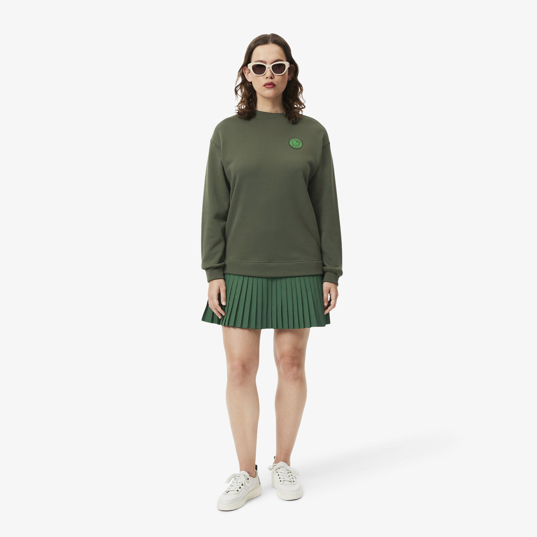 Blended Fabric Pleated Sweatshirt Dress Blended Fabric Pleated Sweatshirt Dress - EF9562-00-FRI