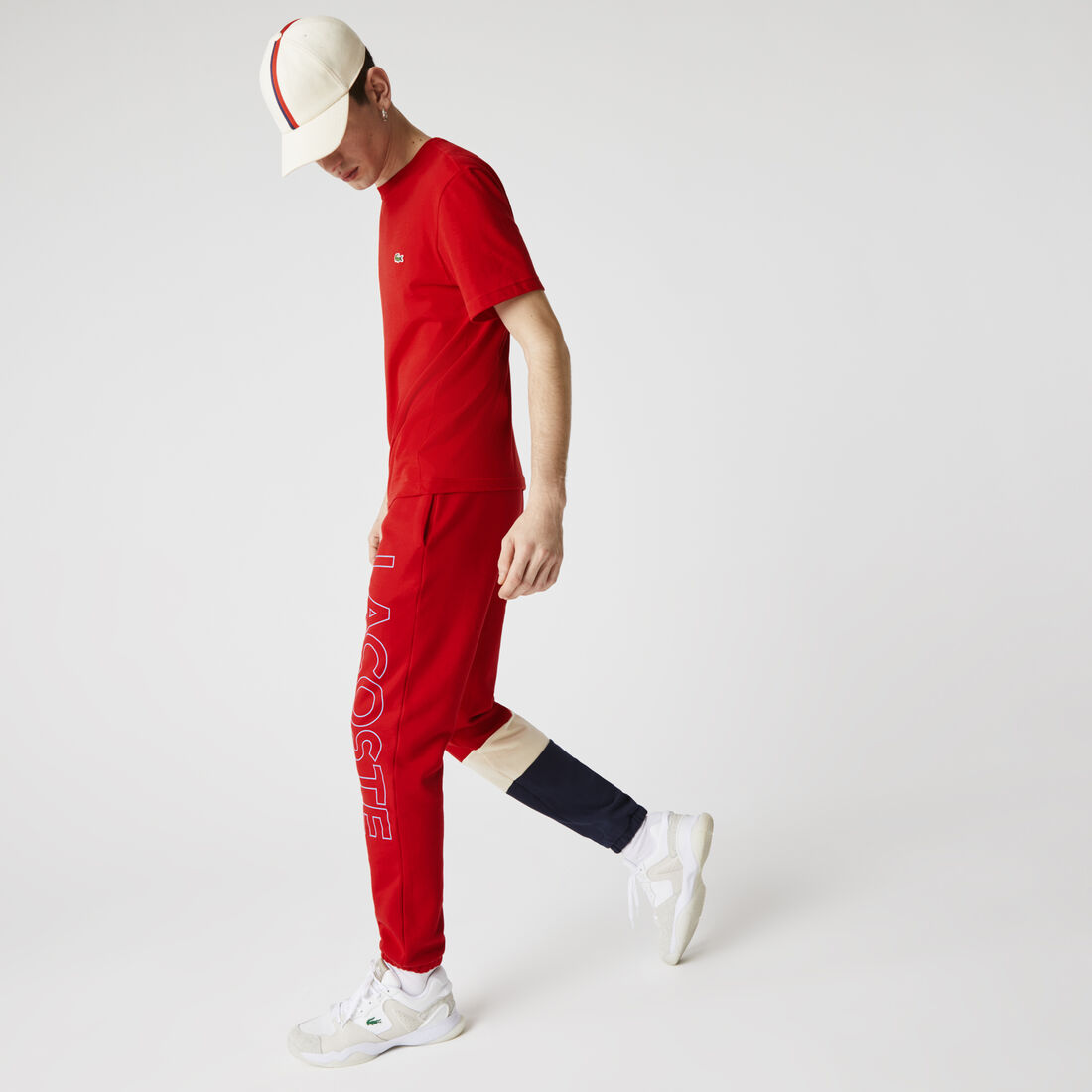 Men's Lettered Colorblock Fleece Tracksuit Pants Men's Lettered Colorblock Fleece Tracksuit Pants