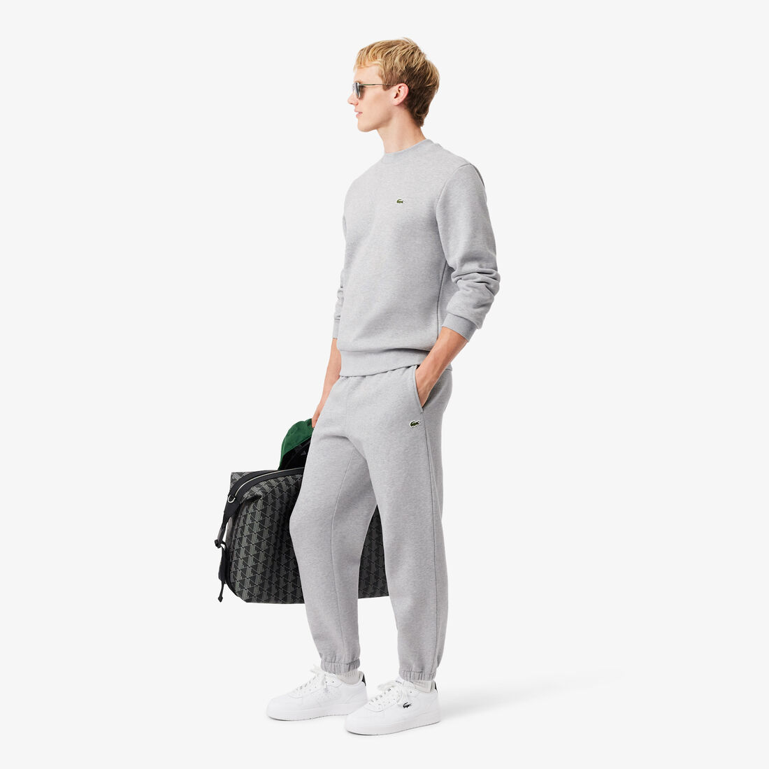 بنطال رياضي لاكوست صوف ناعم مقسم بألوان للرجال Men's Lacoste Brushed Fleece Jogger Trackpants - XH9610-00-CCA