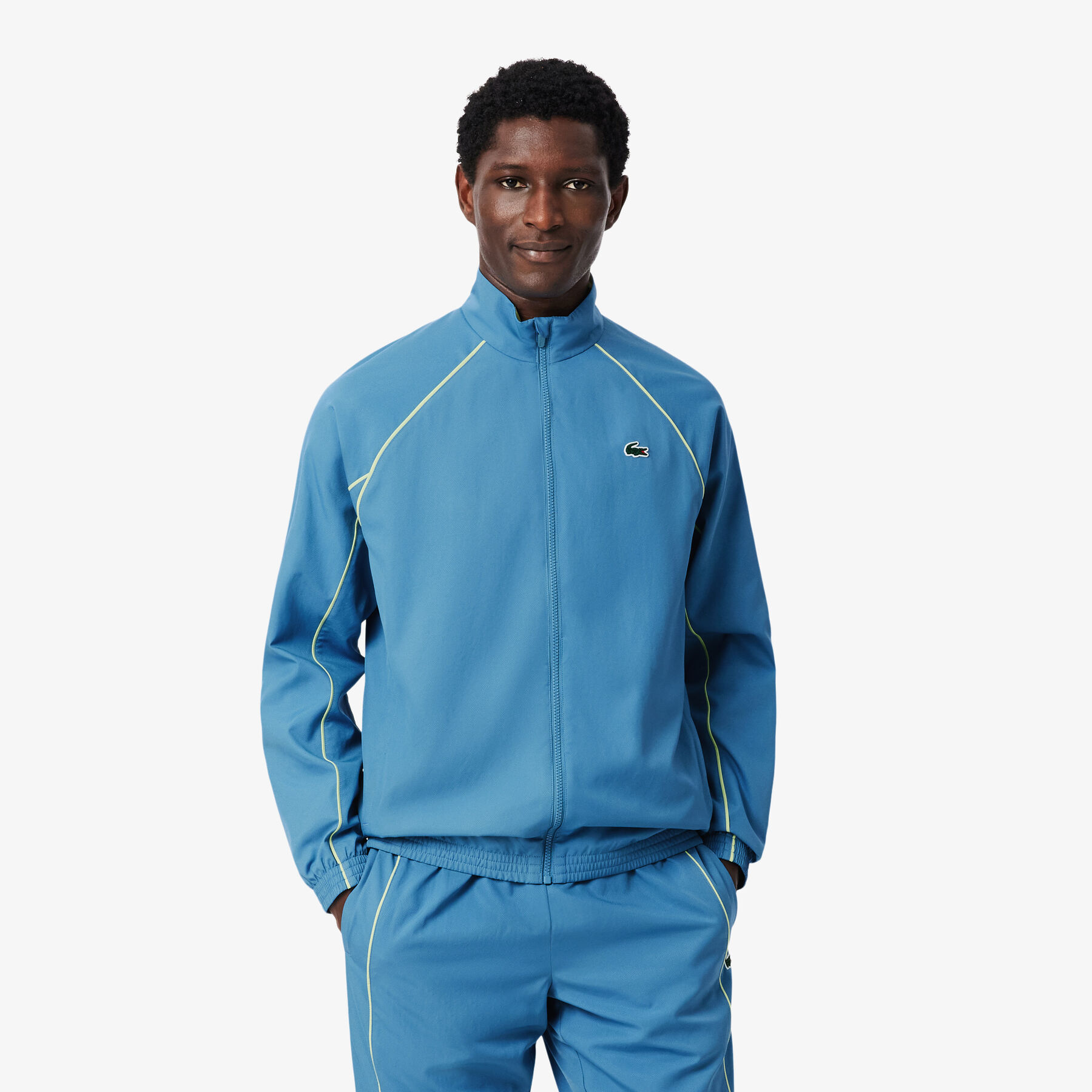 بدلة رياضية مزينة بتفاصيل أنيقة Trim Accent Sport Tracksuit - WH0265-00-JBK