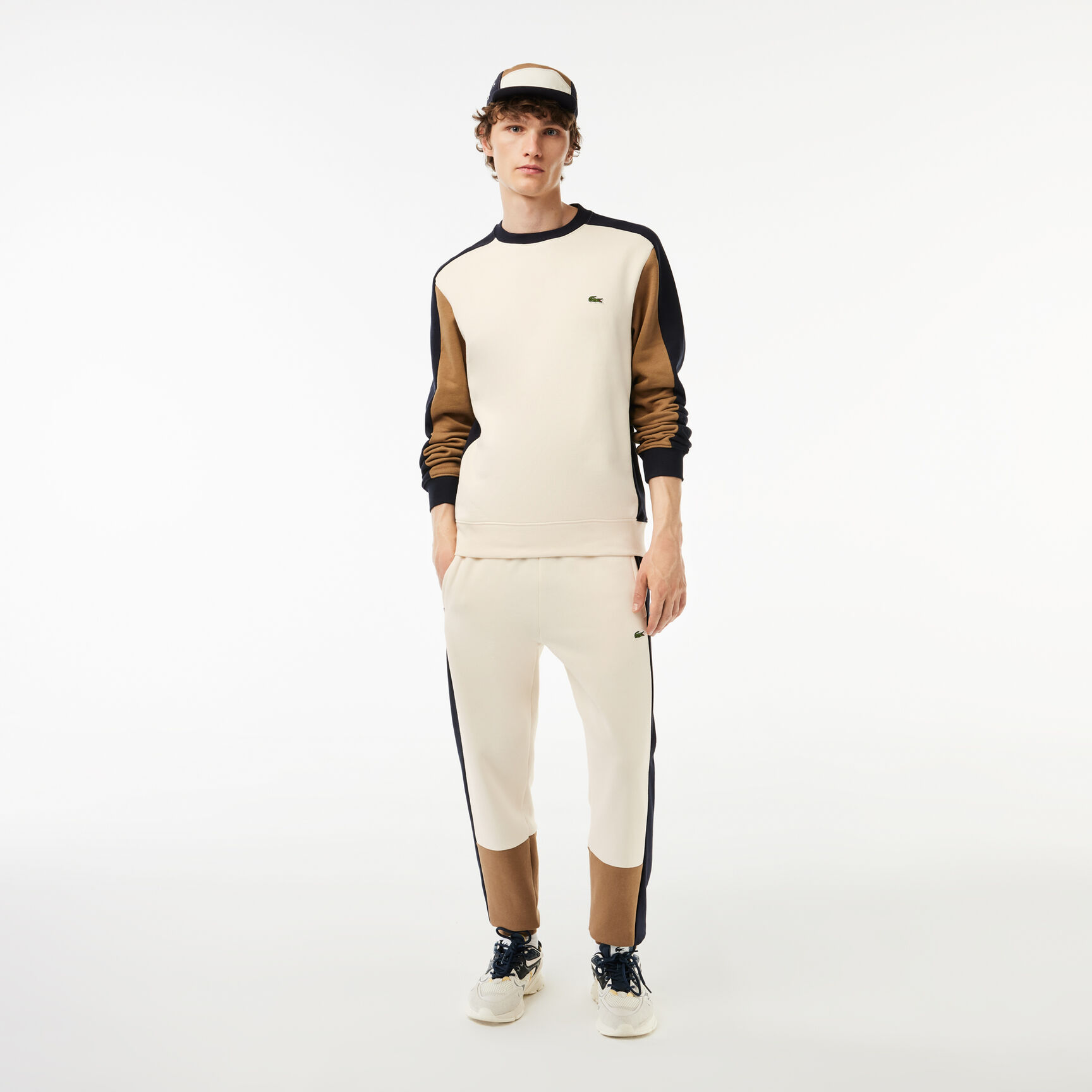هودي رياضي مقسم بألوان Brushed Fleece Colourblock Jogger Sweatshirt - SH1299-00-RI2