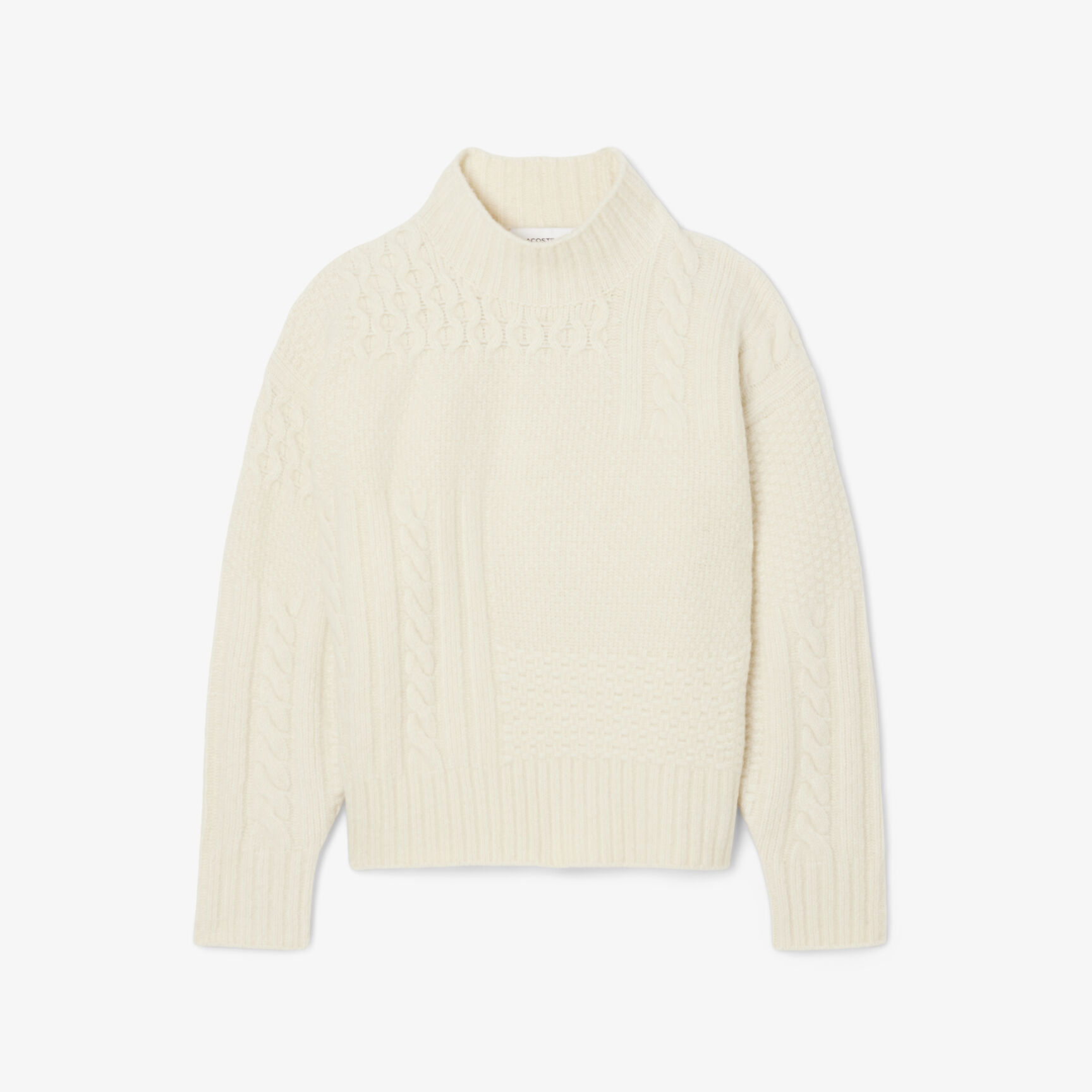 Patchwork Effect High Neck Wool Sweater - AF3974-00-XFJ