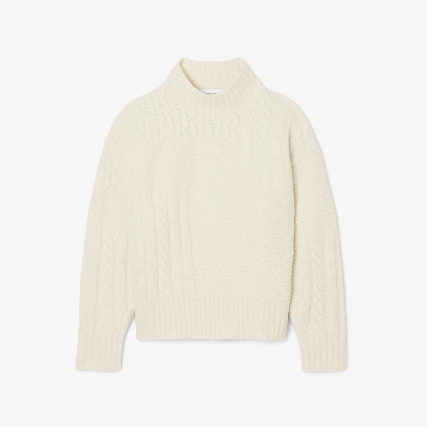 Patchwork Effect High Neck Wool Sweater Patchwork Effect High Neck Wool Sweater - AF3974-00-XFJ