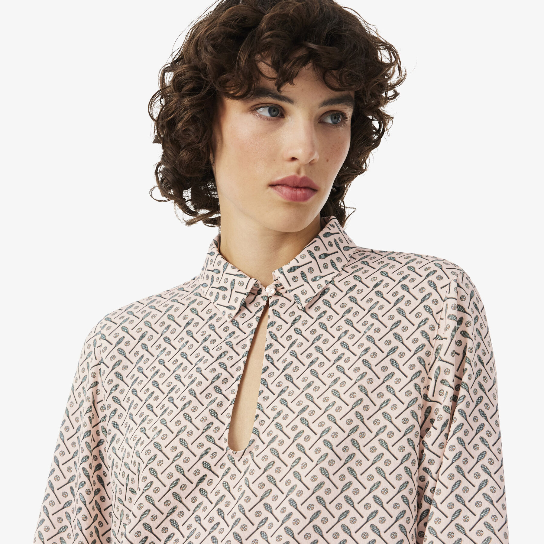 Fluid Crepe Shirt Collar Dress lacoste fluid crepe shirt collar dress