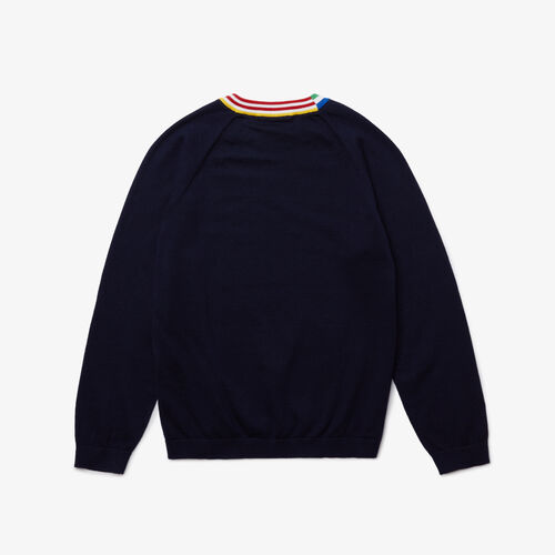 Boys’ Striped Collar Jersey  Sweater