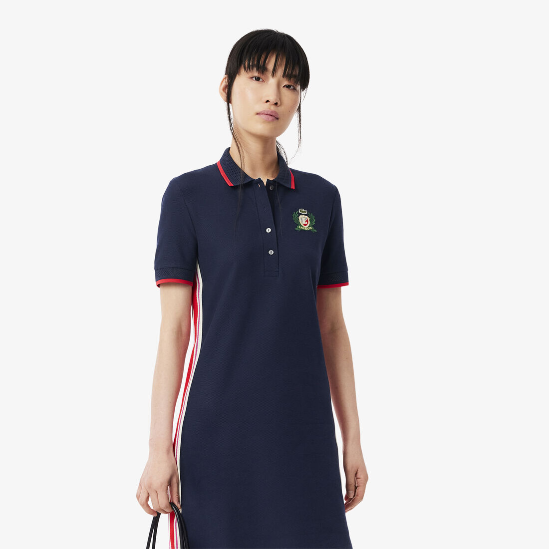 فستان بولو بقصة ضيقة صناعة فرنسية French Made Slim Fit Polo Dress - EF9566-00-166
