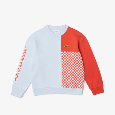 Kids’ Lacoste Organic Cotton Colourblock Sweatshirt
