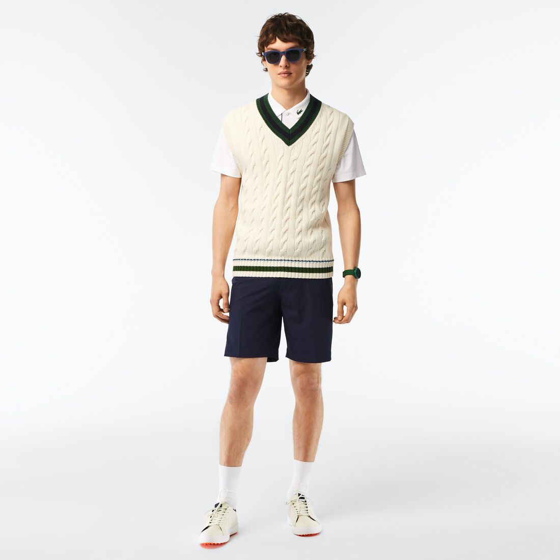 شورت برمودا غولف نسيج مطاطي خفيف للرجال مجموعة Lacoste SPORT شورت برمودا غولف نسيج مطاطي خفيف للرجال مجموعة Lacoste SPORT