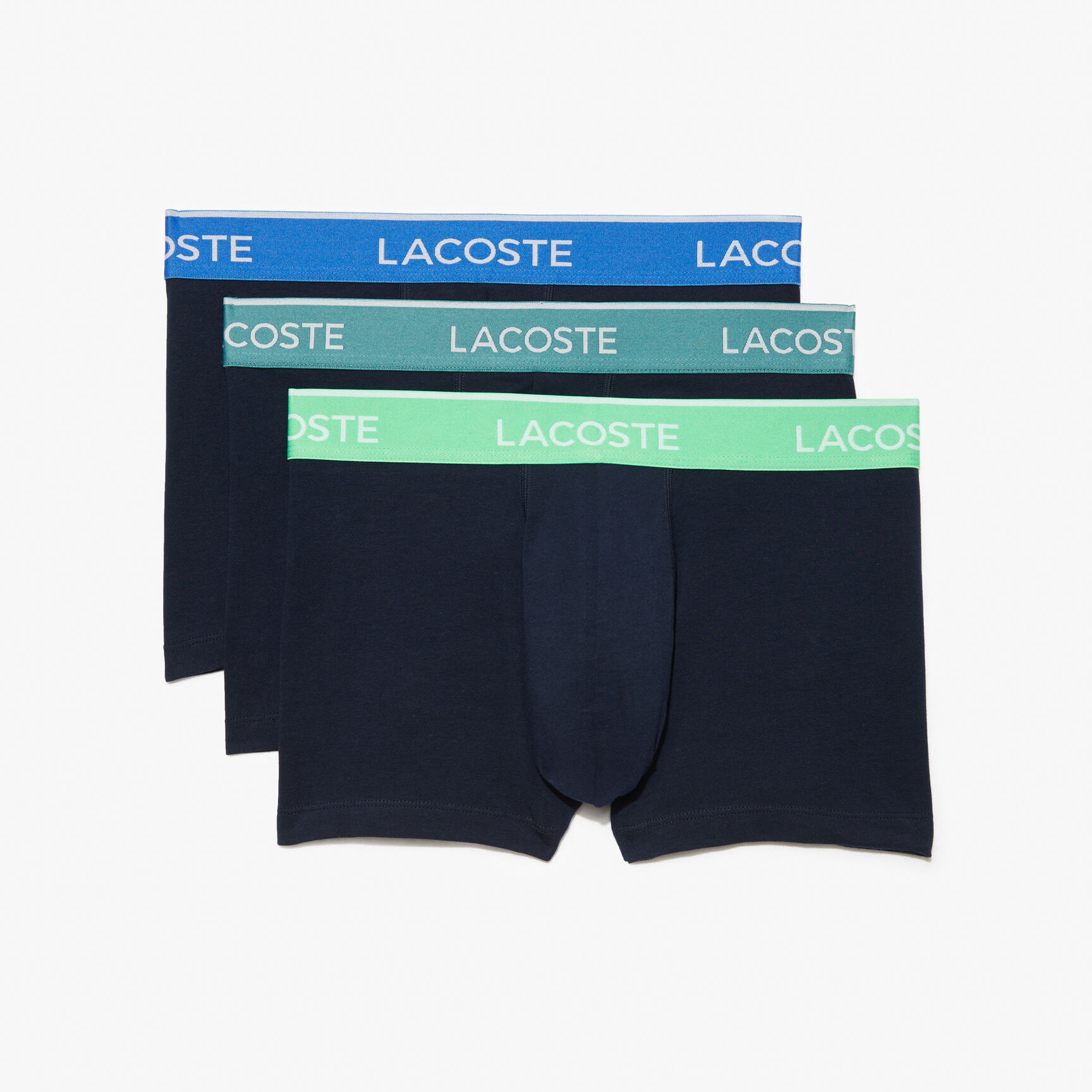 Pack Of 3 Navy Casual Trunks With Contrasting Waistband - 5H3401-00-ILV