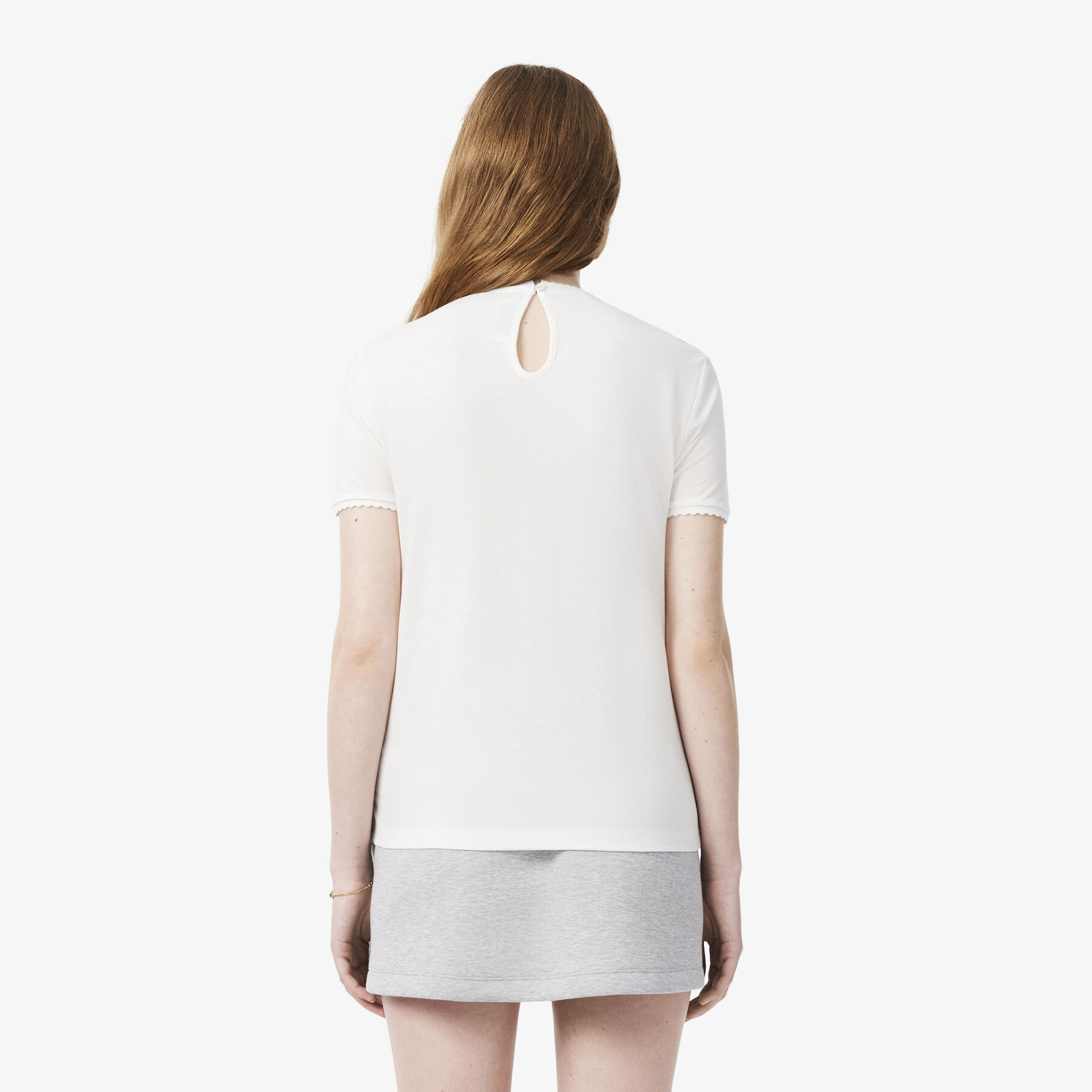 Fluid Scallop Trim Pique T-shirt lacoste fluid scallop trim pique t shirt