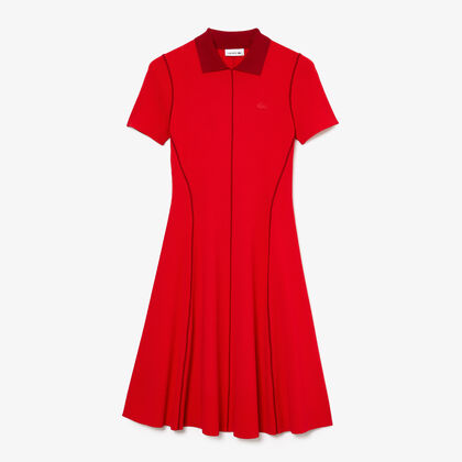 Women’s Texturised Knit Polo Skater Dress