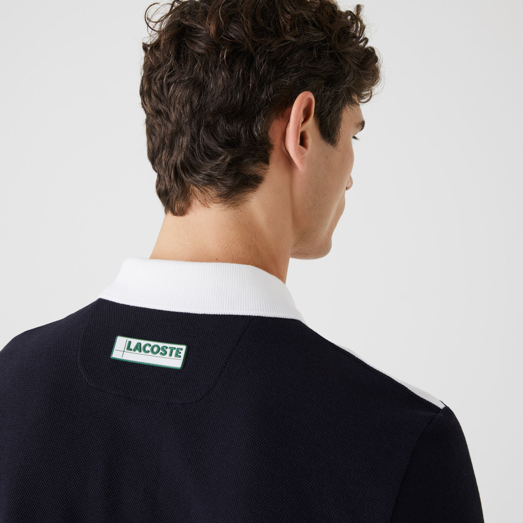 Men's Lacoste Regular Fit Geometric Colourblock Piqu&eacute; Polo Shirt