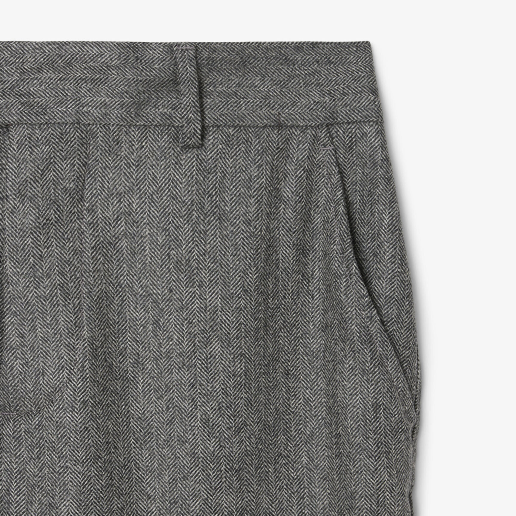 Straight Fit Chevron Wool Pants - HH5728-00-UWC