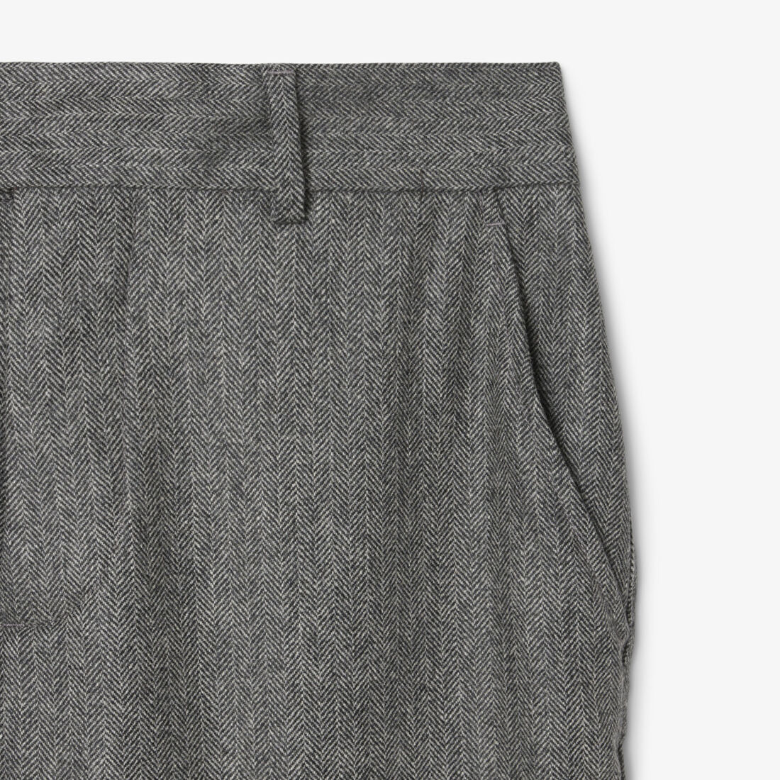 Straight Fit Chevron Wool Pants Straight Fit Chevron Wool Pants - HH5728-00-UWC