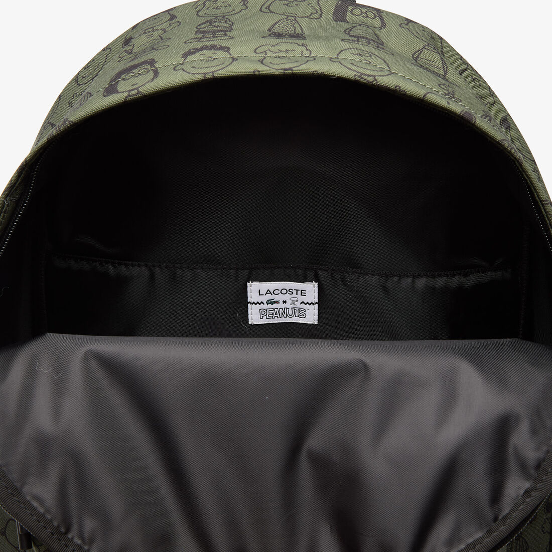 حقيبة الظهر الرجالية المصنوعة من القماش الكتاني من Lacoste x Peanuts حقيبة الظهر الرجالية المصنوعة من القماش الكتاني من Lacoste x Peanuts