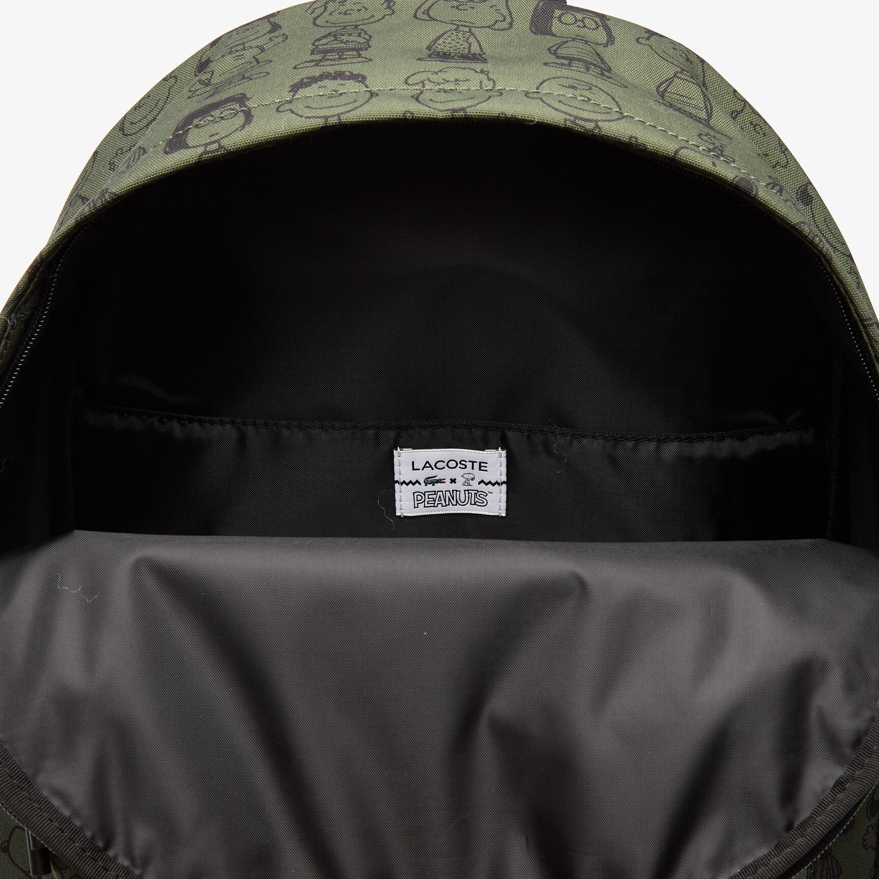حقيبة الظهر الرجالية المصنوعة من القماش الكتاني من Lacoste x Peanuts حقيبة الظهر الرجالية المصنوعة من القماش الكتاني من Lacoste x Peanuts