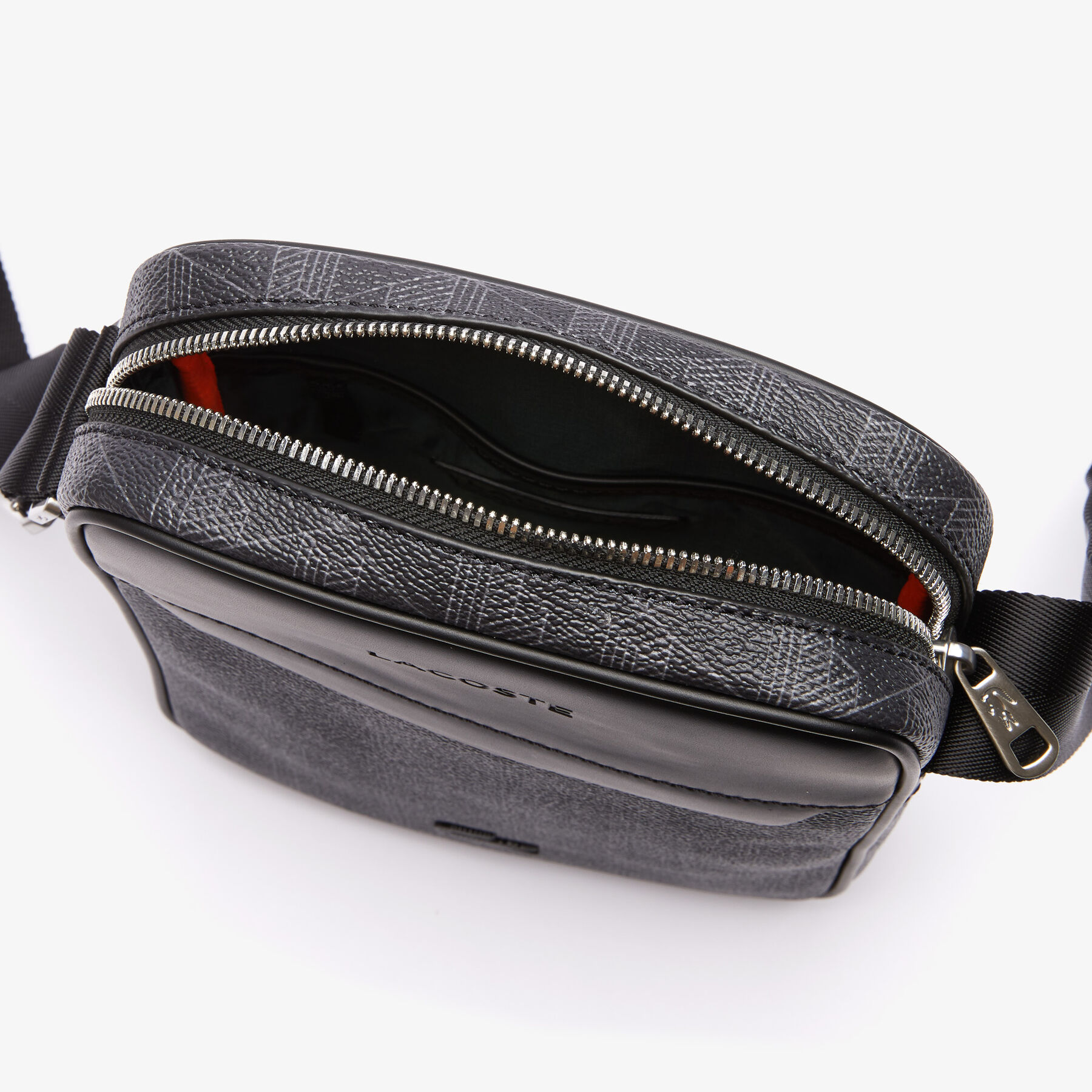 lacoste men s the blend monogram canvas vertical bag