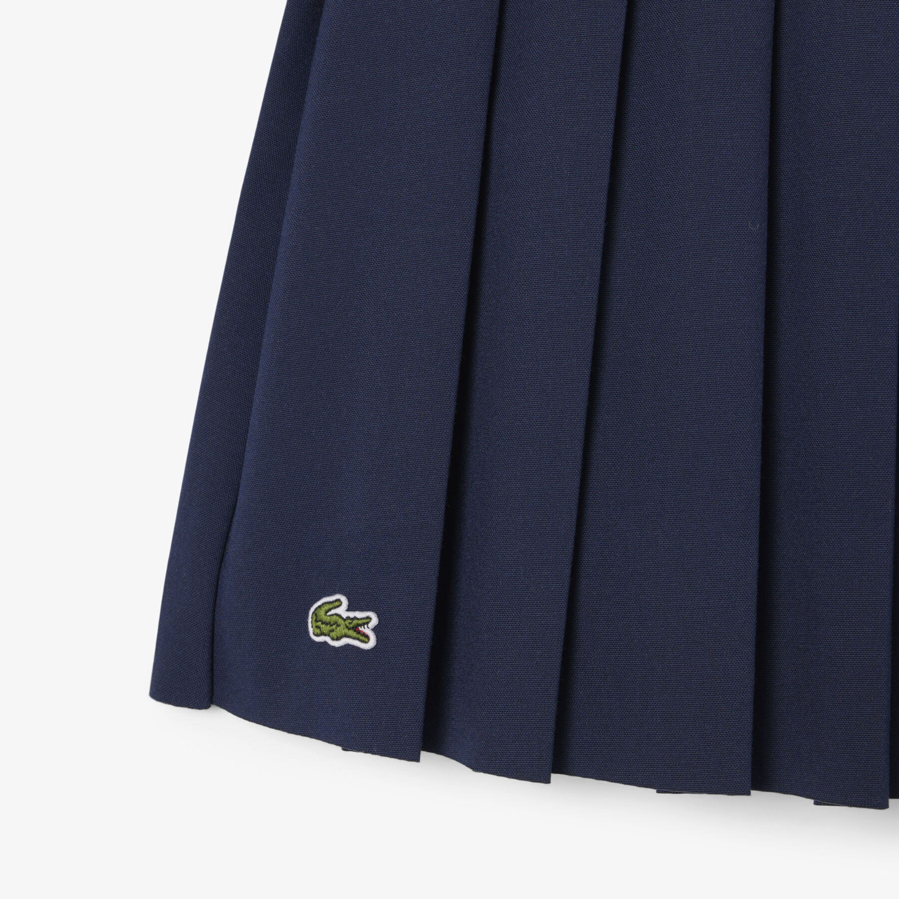 lacoste oxford cotton pleated skirt