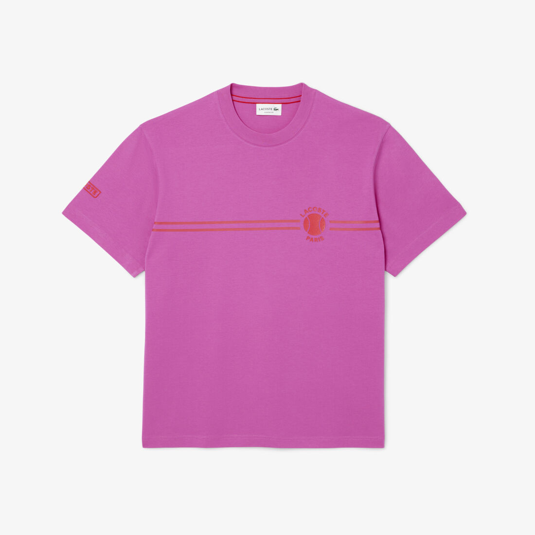 تي شيرت جيرسي قطني مطبوع ومطرز Printed Embroidered Cotton Jersey T-shirt - TH9694-00-I1L