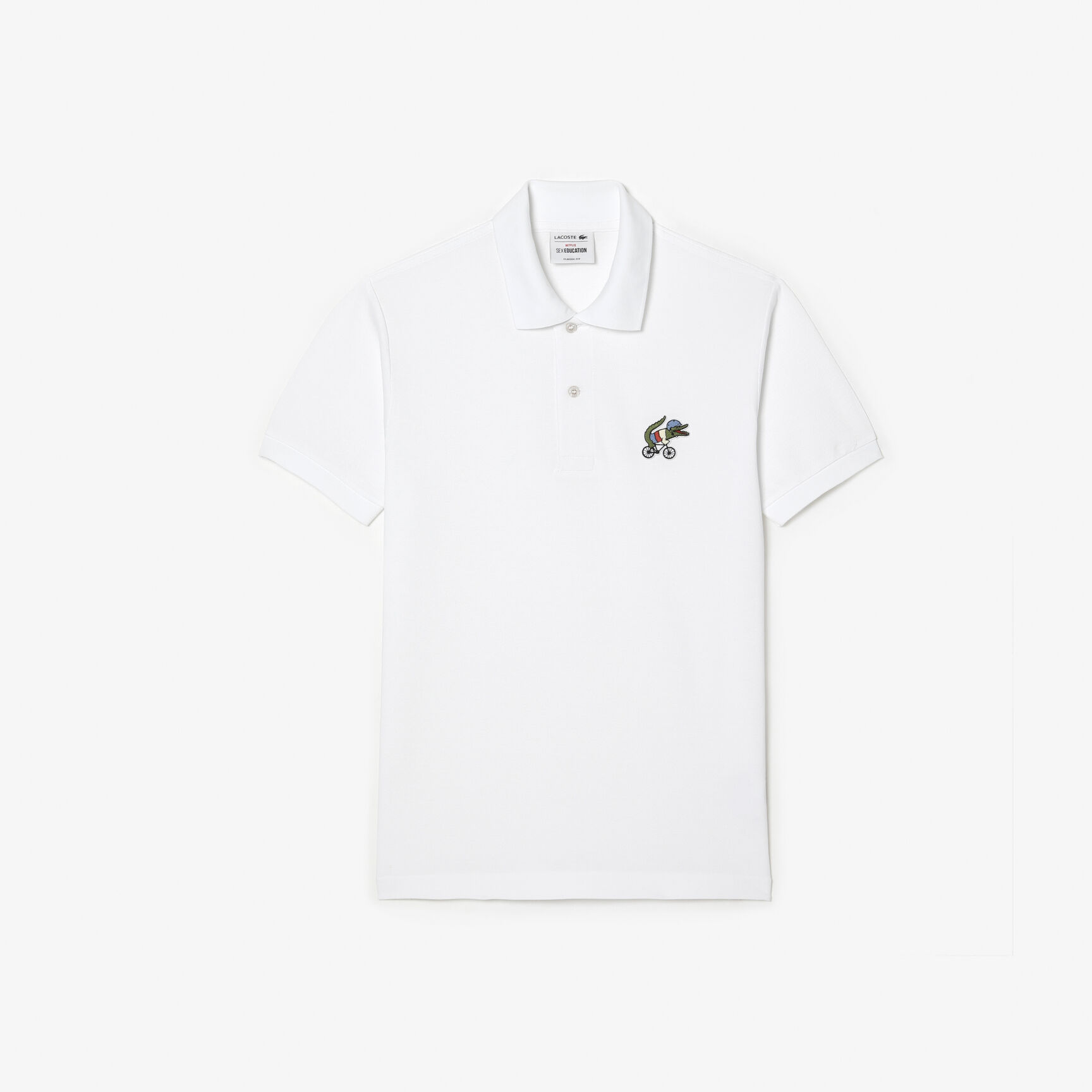 تيشيرت بولو قطن عضوي للرجال مجموعة Lacoste x Netflix تيشيرت بولو قطن عضوي للرجال مجموعة Lacoste x Netflix