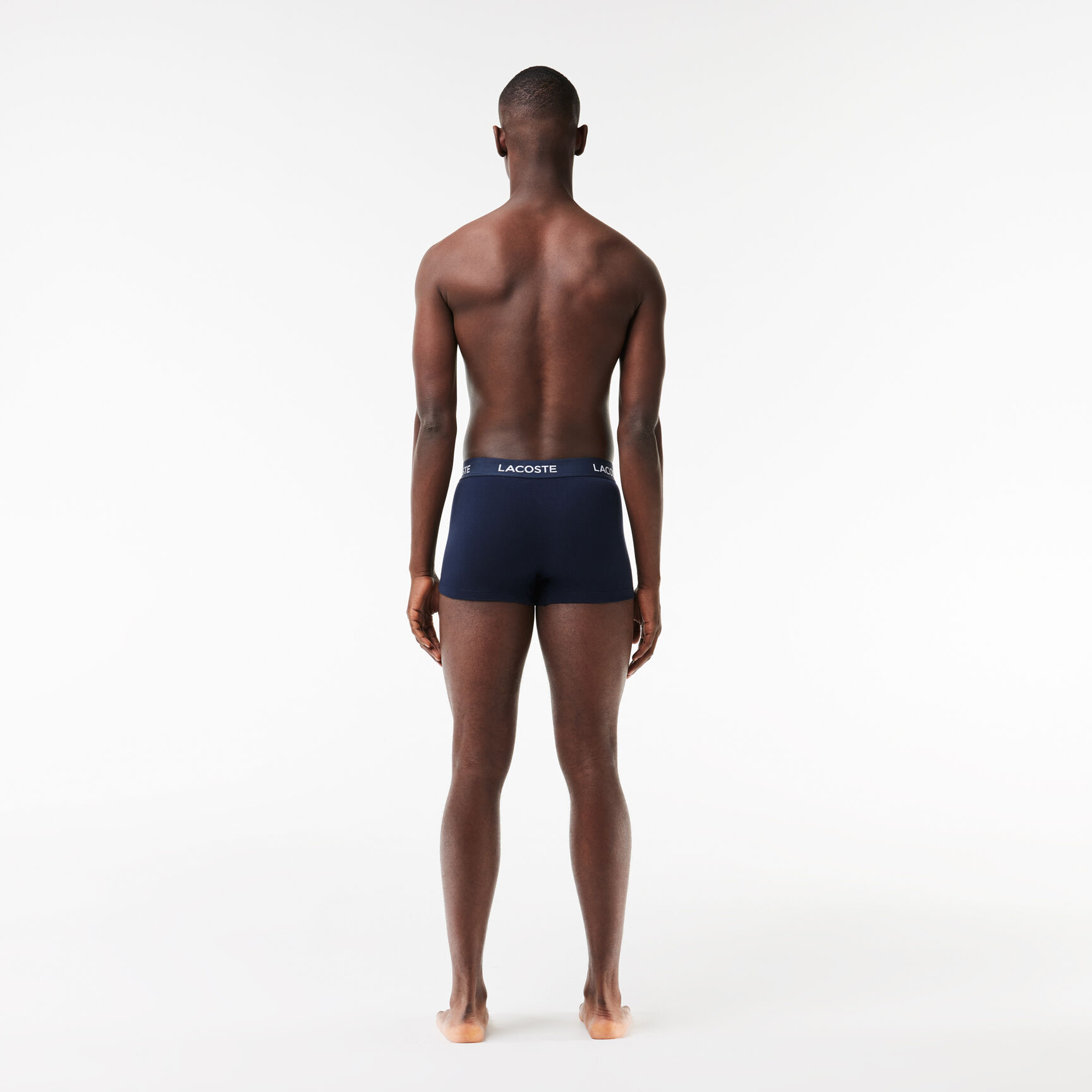 مجموعة من 3 سراويل داخلية للرجال لاكوست Men's 3-Pack Lacoste Logo Waist Trunks - 5H7686-00-LAW