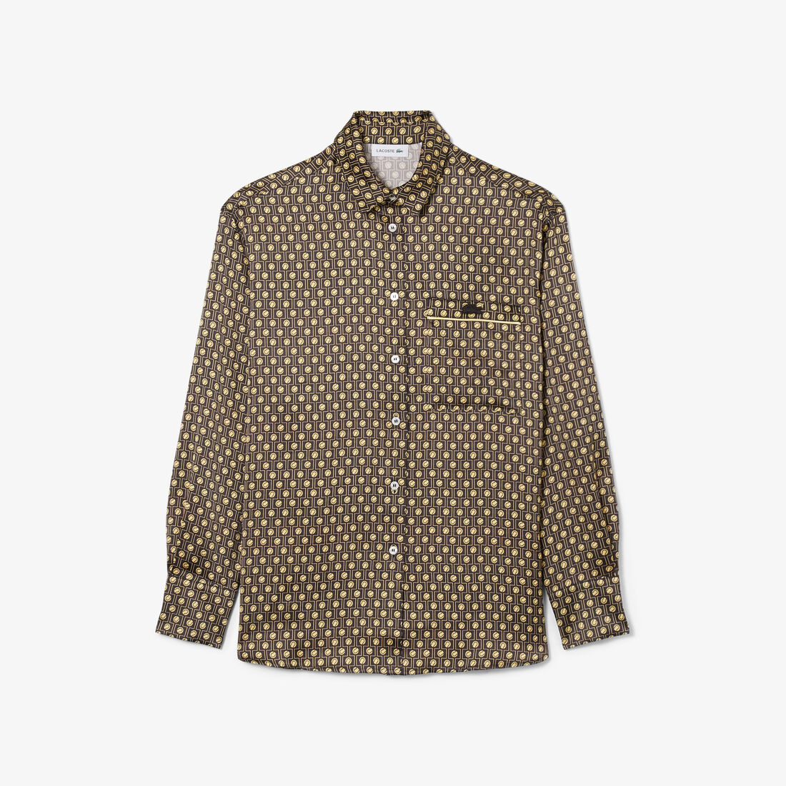 قميص ساتان مطبوع كبير الحجم Oversized Printed Satin Shirt - CF9804-00-4IZ