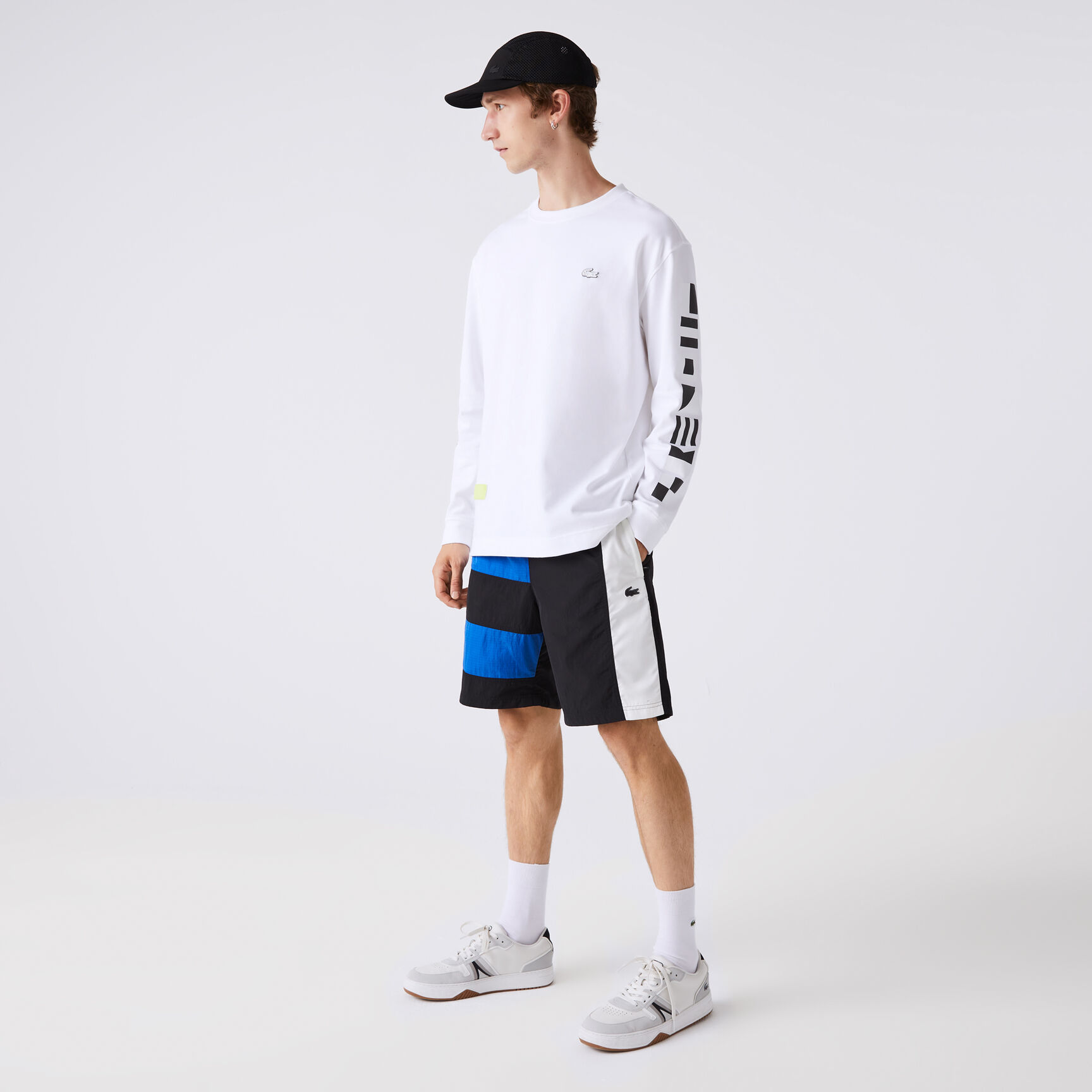 Men's Lacoste Color-block Patchwork Effect Shorts Men's Lacoste Color-block Patchwork Effect Shorts