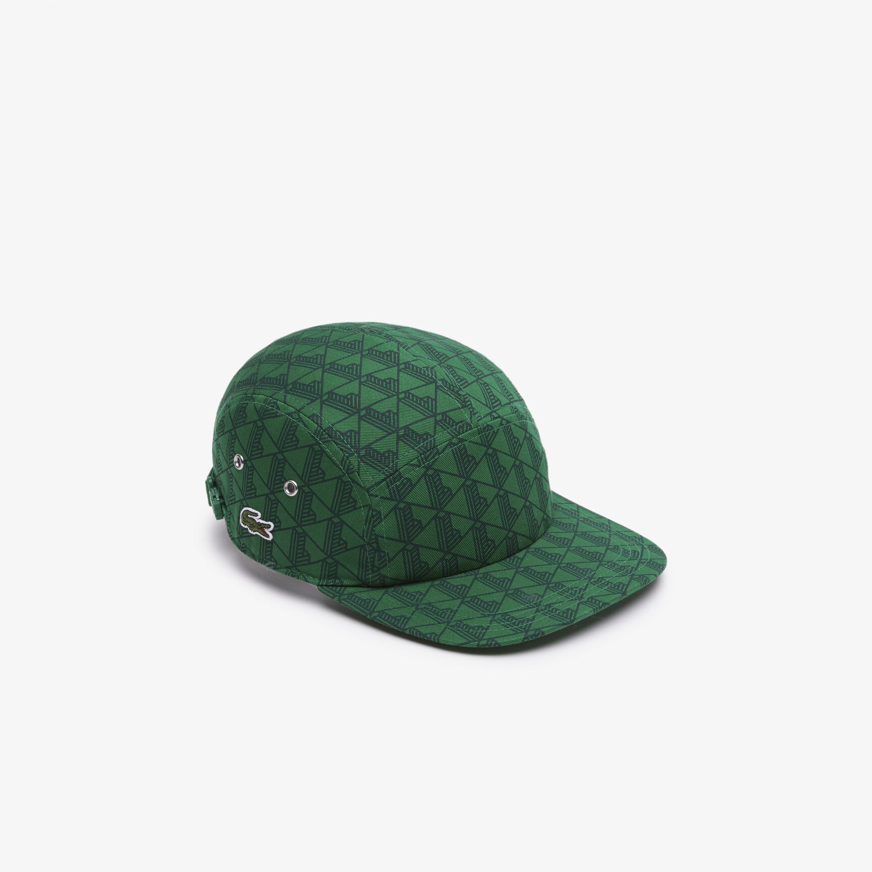 قبعة قطن برقعة شعار الماركة الأيقوني Monogram Print Twill Jockey Cap - RK1722-00-QIJ