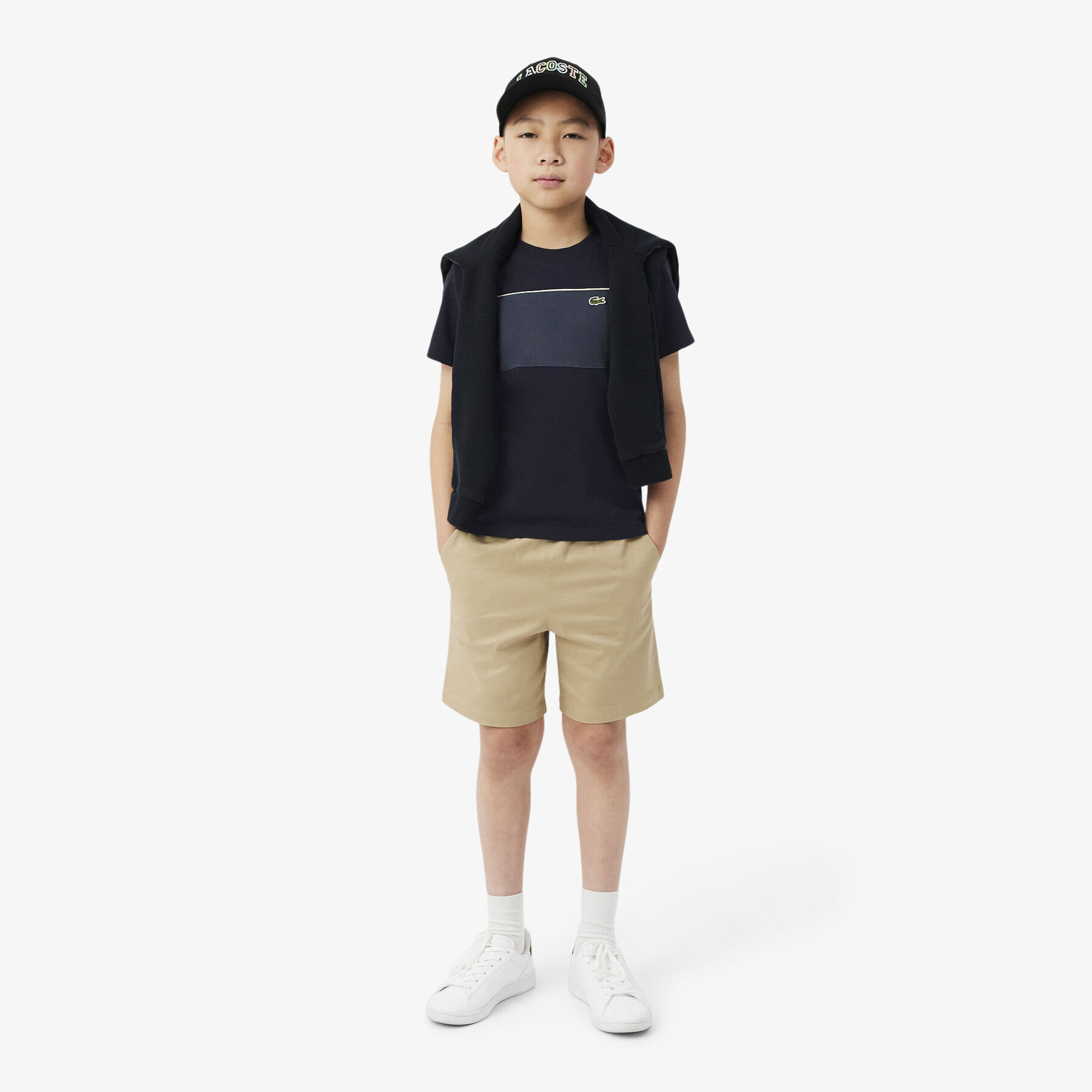 Cotton Colour-Block T-shirt lacoste cotton colour block t shirt