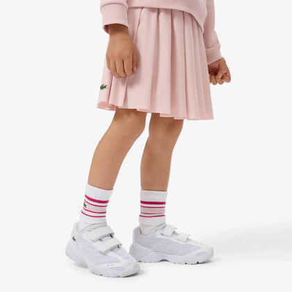 Oxford Cotton Pleated Skirt