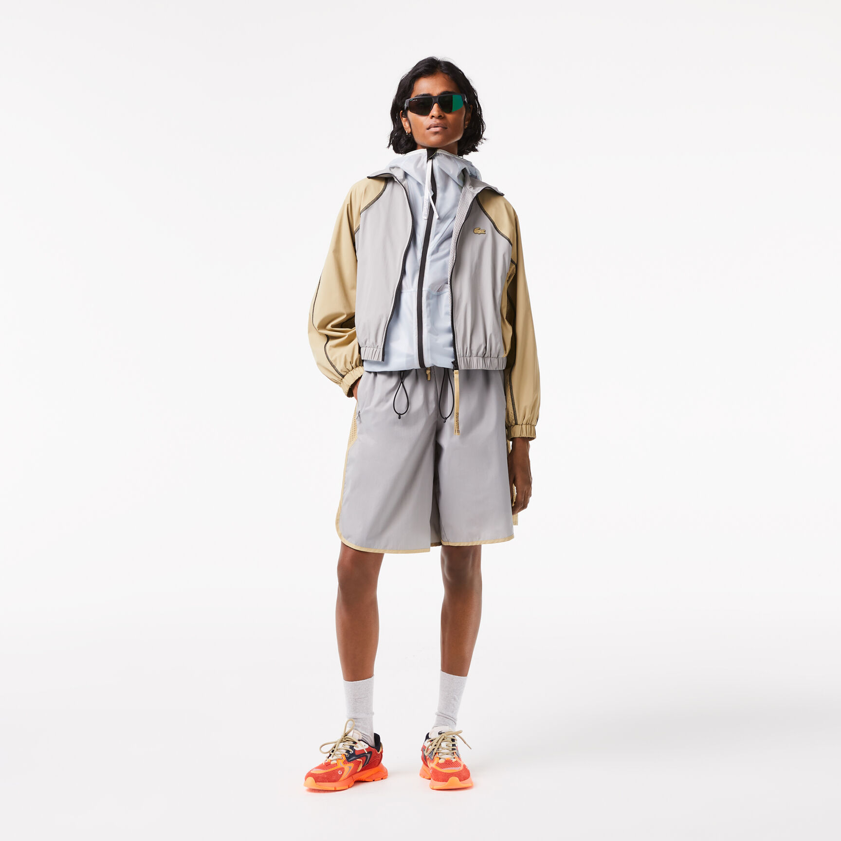 جاكيت لاكوست فضفاض تفتا بلونين للنساء جاكيت لاكوست فضفاض تفتا بلونين للنساء