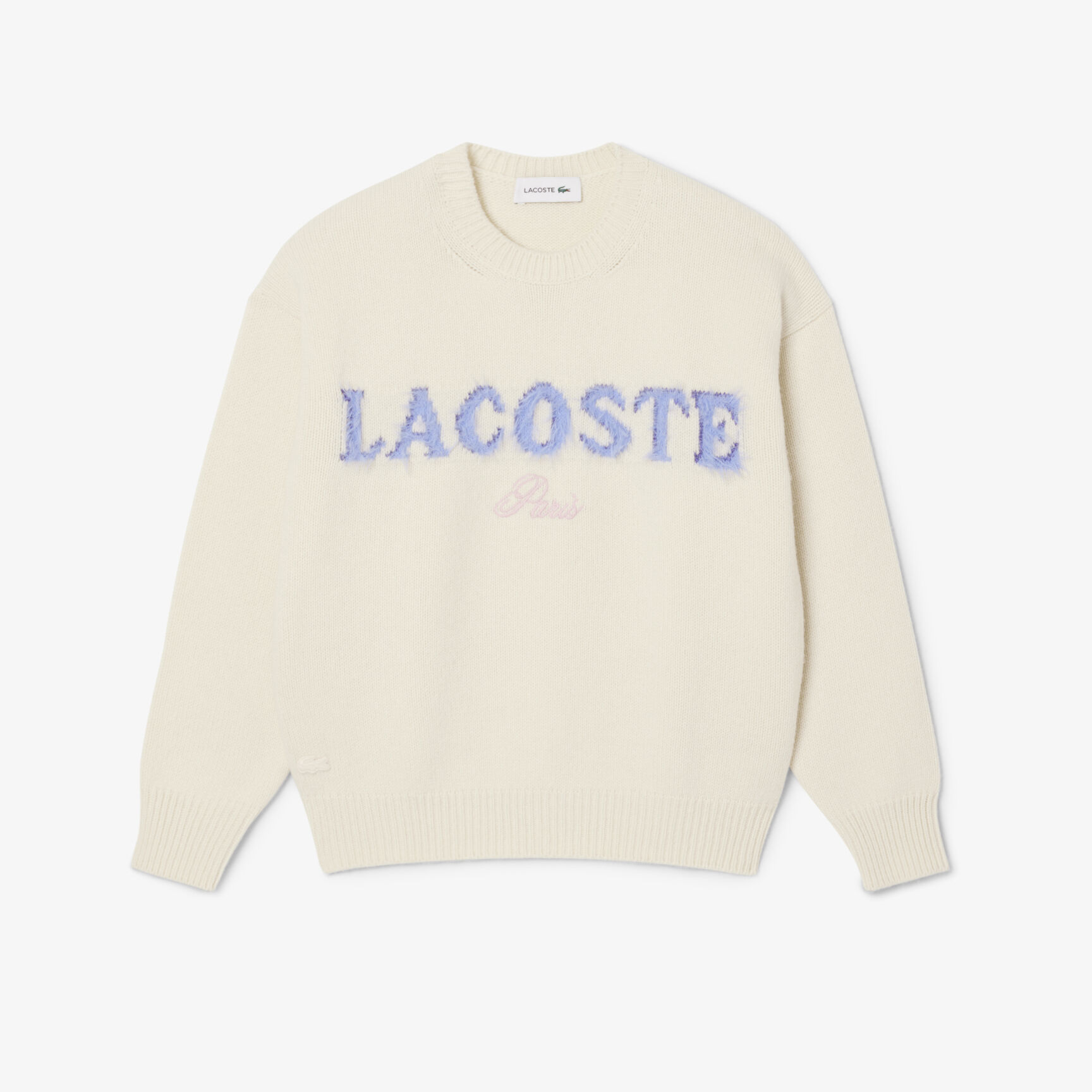 Intarsia Branded Carded Wool Sweater - AF6832-00-XFJ