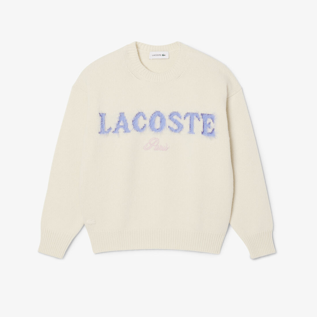 سترة صوفية إنتارسيا ممشطة بشعار الماركة Intarsia Branded Carded Wool Sweater - AF6832-00-XFJ