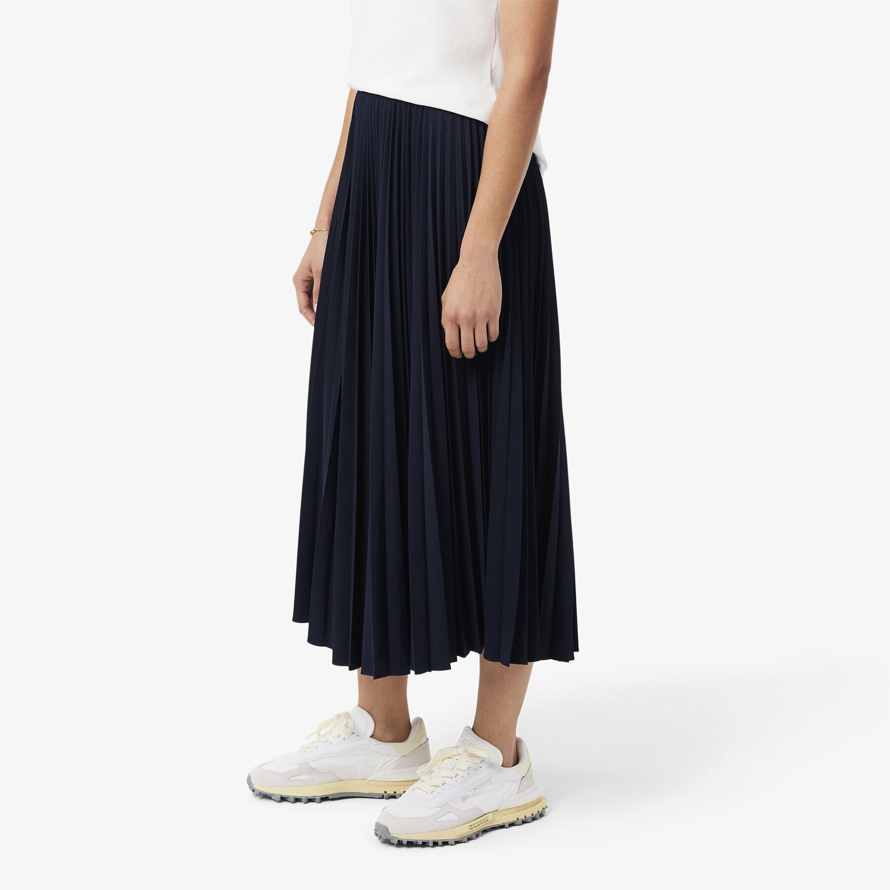 Long Pleated Elasticated Waist Skirt - JF1402-00-166