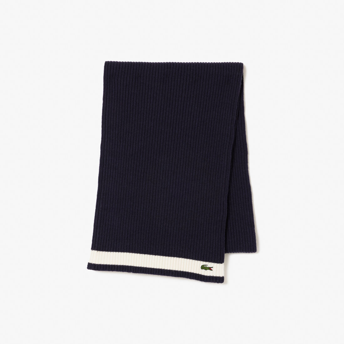Unisex Lacoste Ribbed Wool Scarf - RE0058-00-HHW