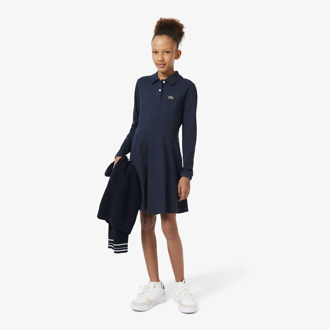 Long-Sleeved Stretch Pique Dress lacoste long sleeved stretch pique dress
