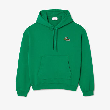 Loose Fit Badge Accent Hoodie