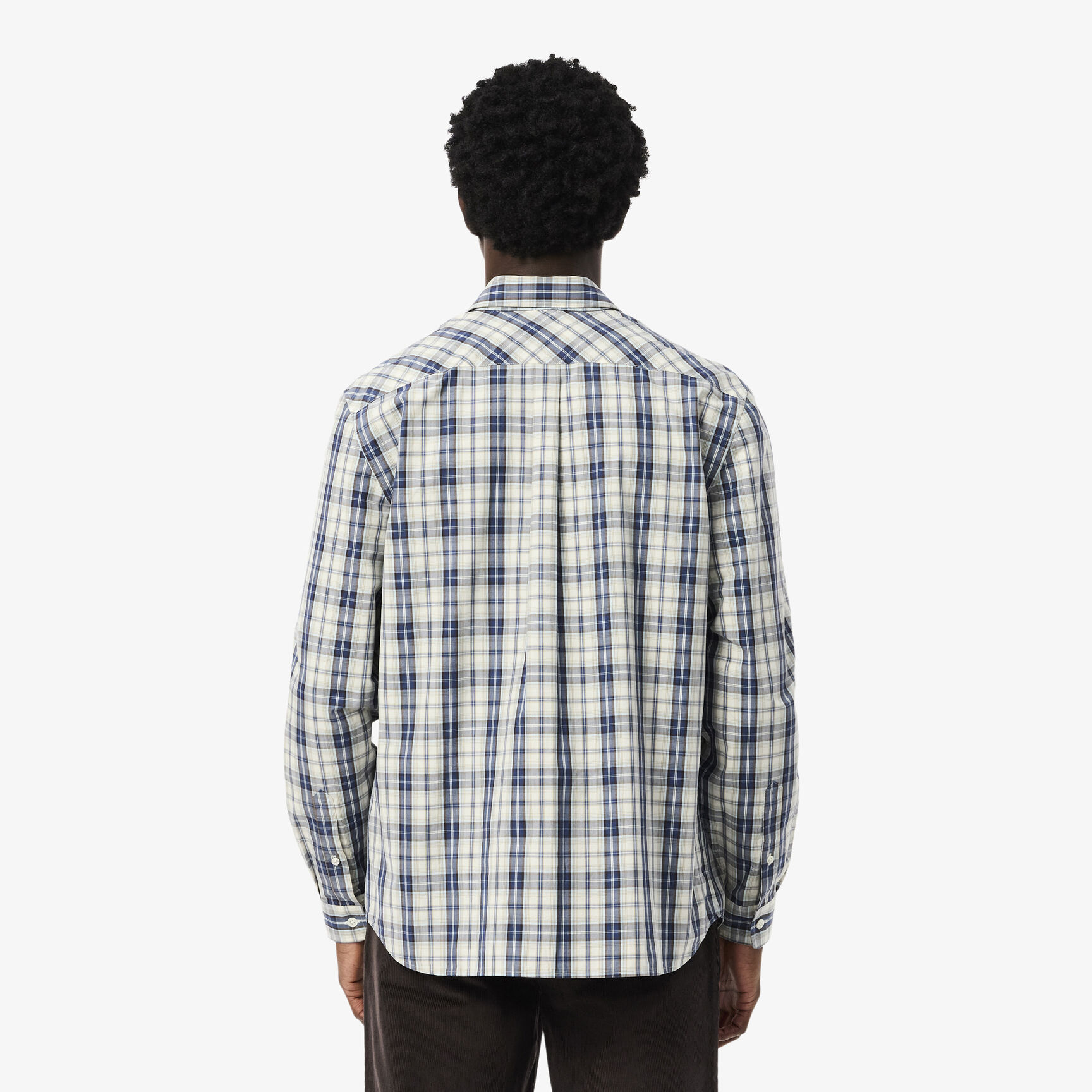 قميص بوبلين منقوش بقصّة عادية Regular Fit Poplin Plaid Shirt - CH5085-00-6IE