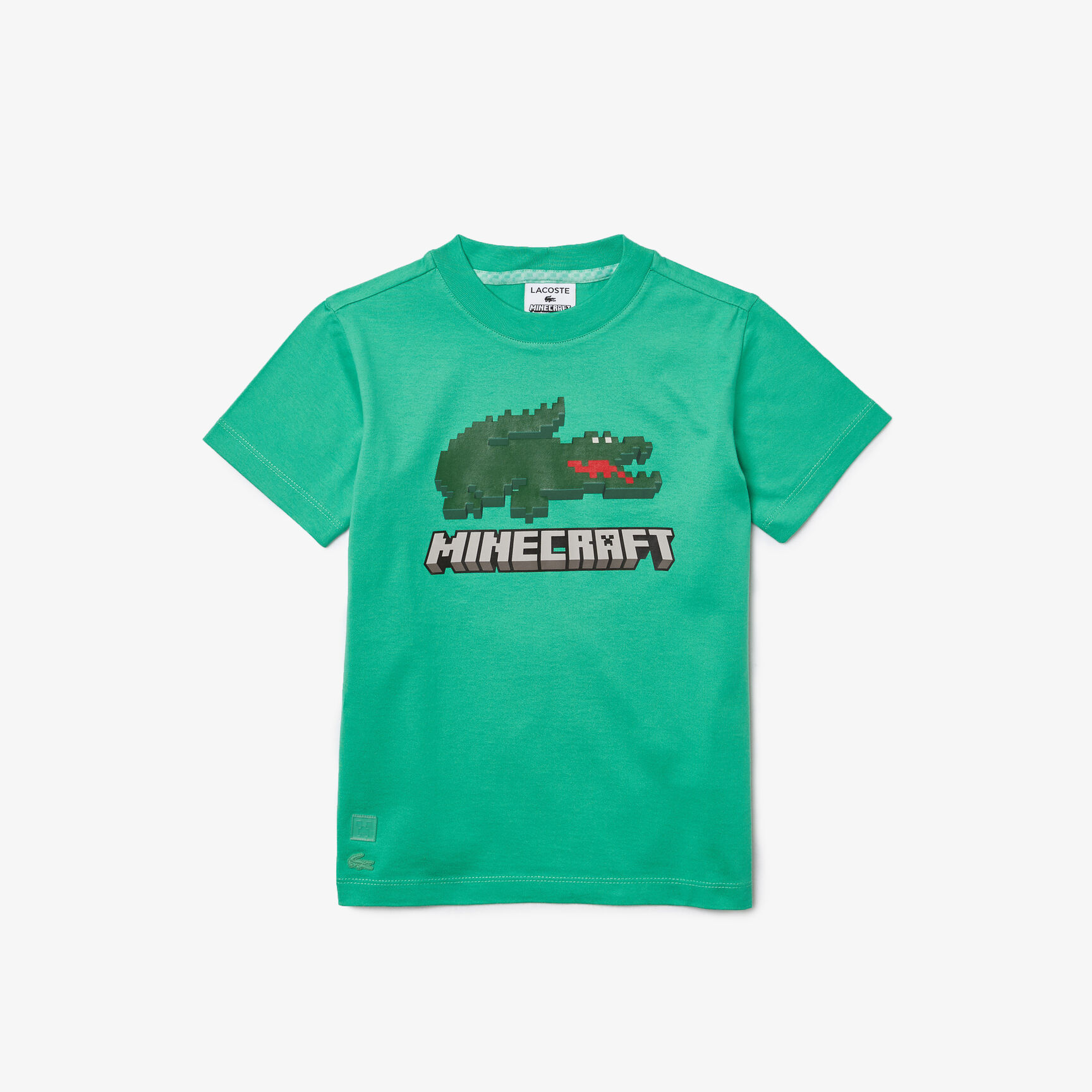 تيشيرت قطن عضوي مطبوع مجموعة Lacoste × Minecraft للأطفال تيشيرت قطن عضوي مطبوع مجموعة Lacoste × Minecraft للأطفال