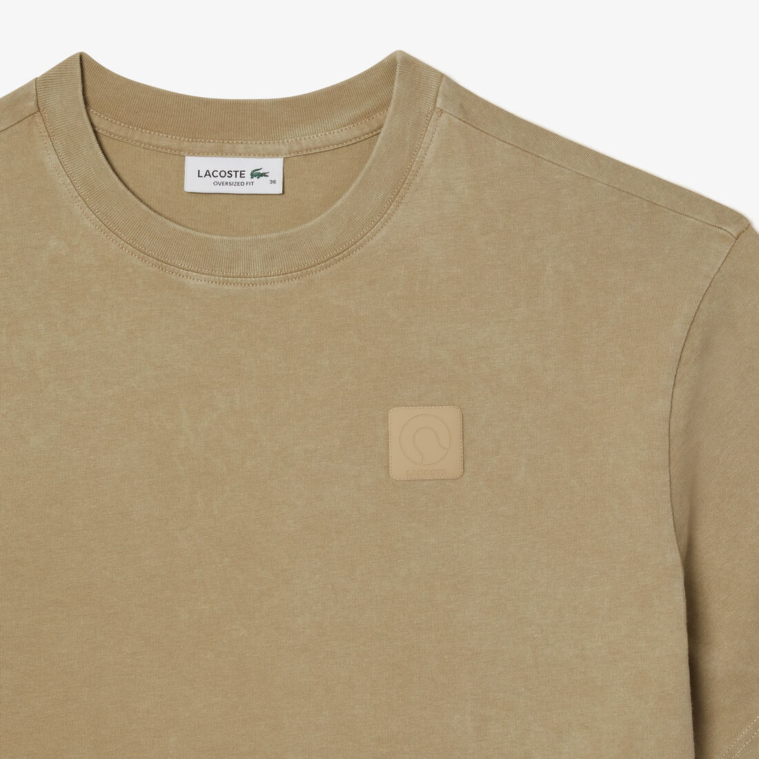 Oversized Wash Effect Badge T-shirt Oversized Wash Effect Badge T-shirt - TF4122-00-02S