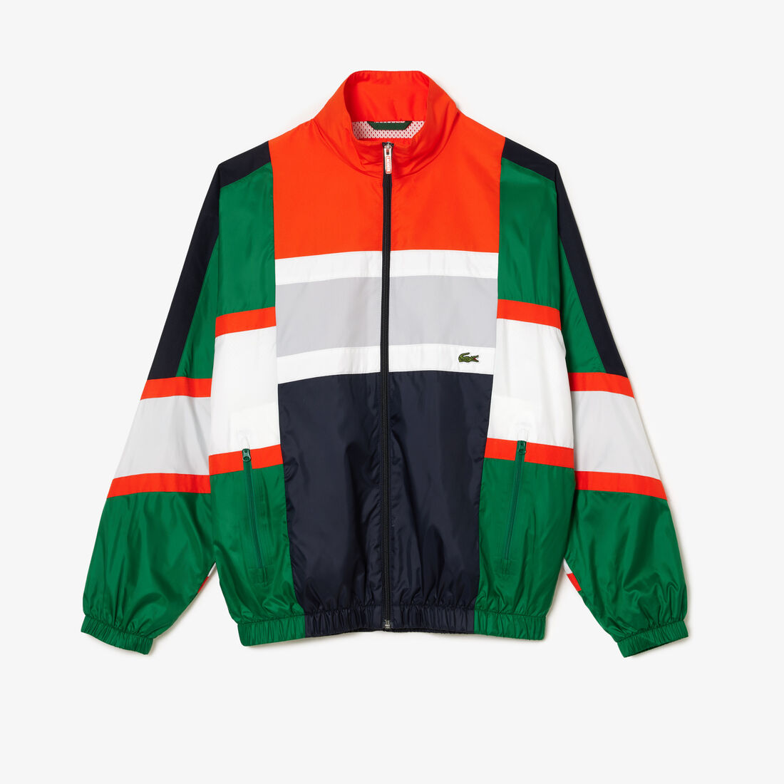 Mixed Material Colourblock Sportsuit Jacket - BH1582-00-QIU