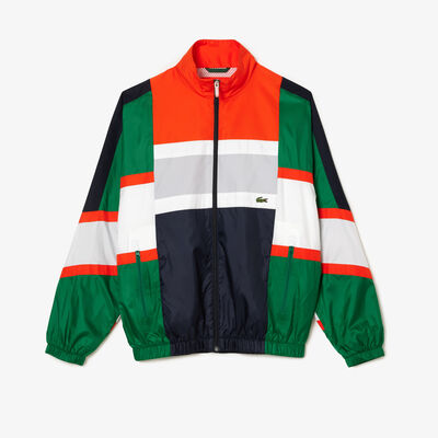 Mixed Material Colourblock Sportsuit Jacket