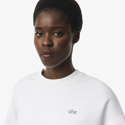lacoste oversized double face jersey sweatshirt