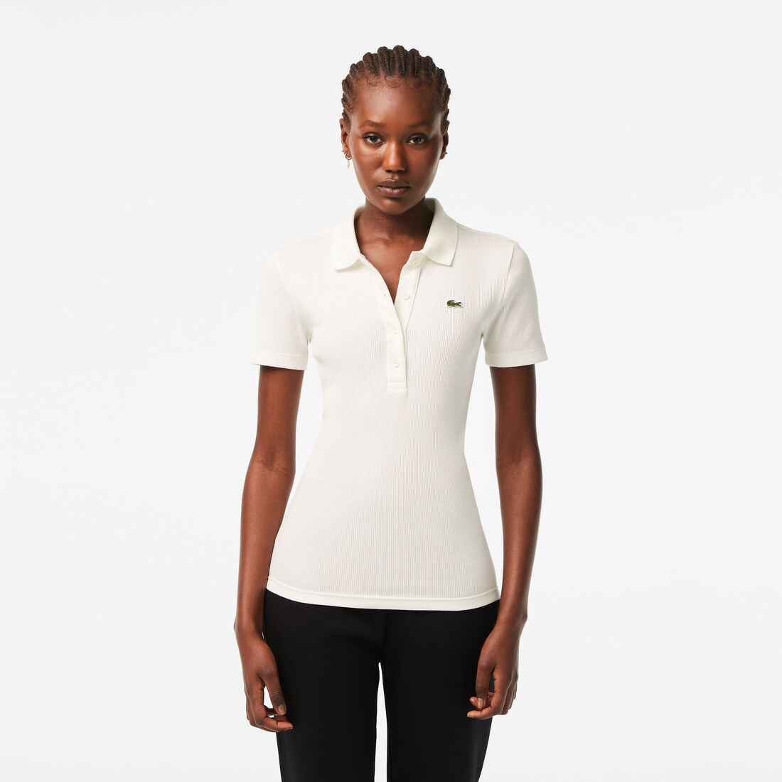 Women's Lacoste Slim Fit Organic Cotton Polo Shirt - DF5377-00-70V
