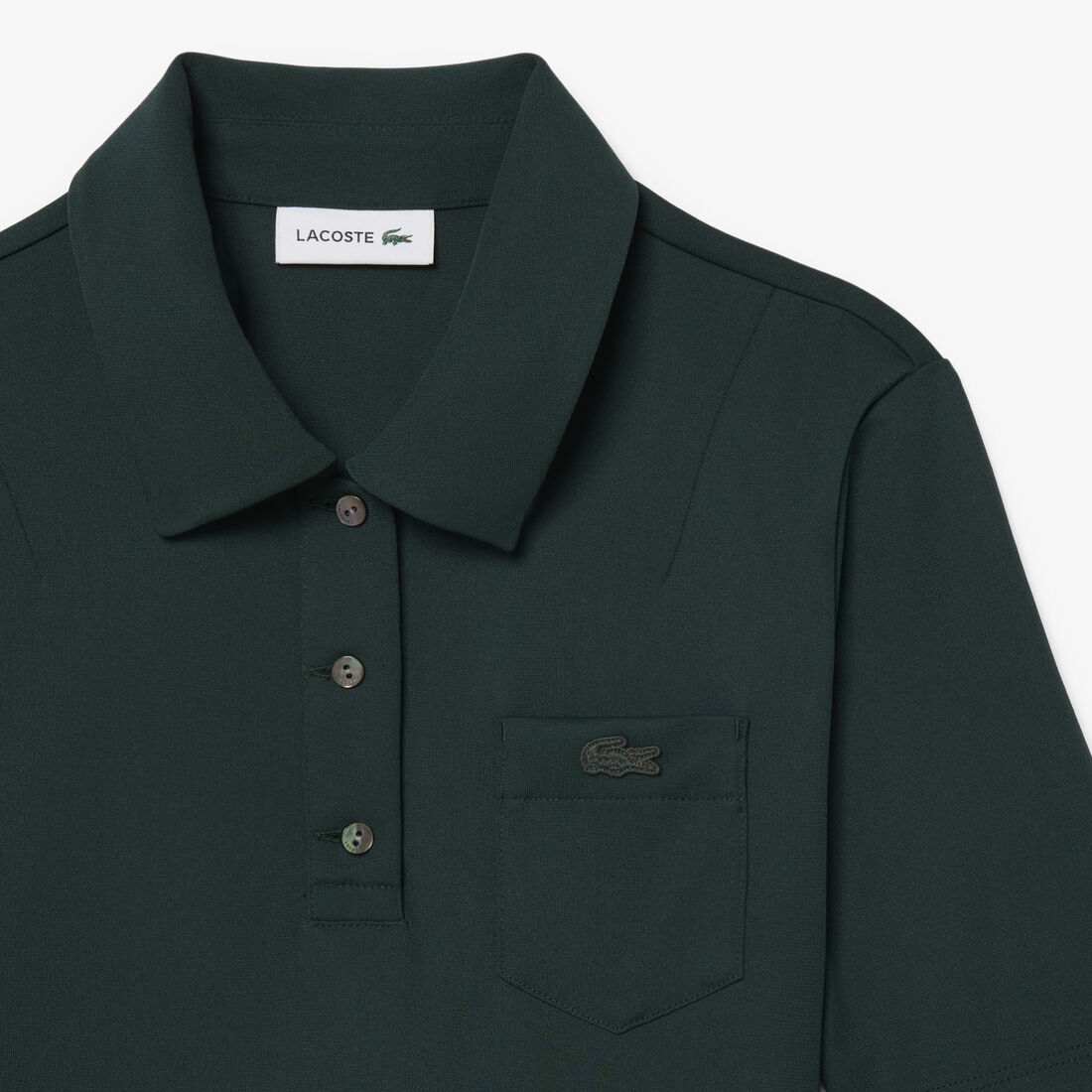 Pleated Fluid Jersey Polo Collar Dress lacoste pleated fluid jersey polo collar dress
