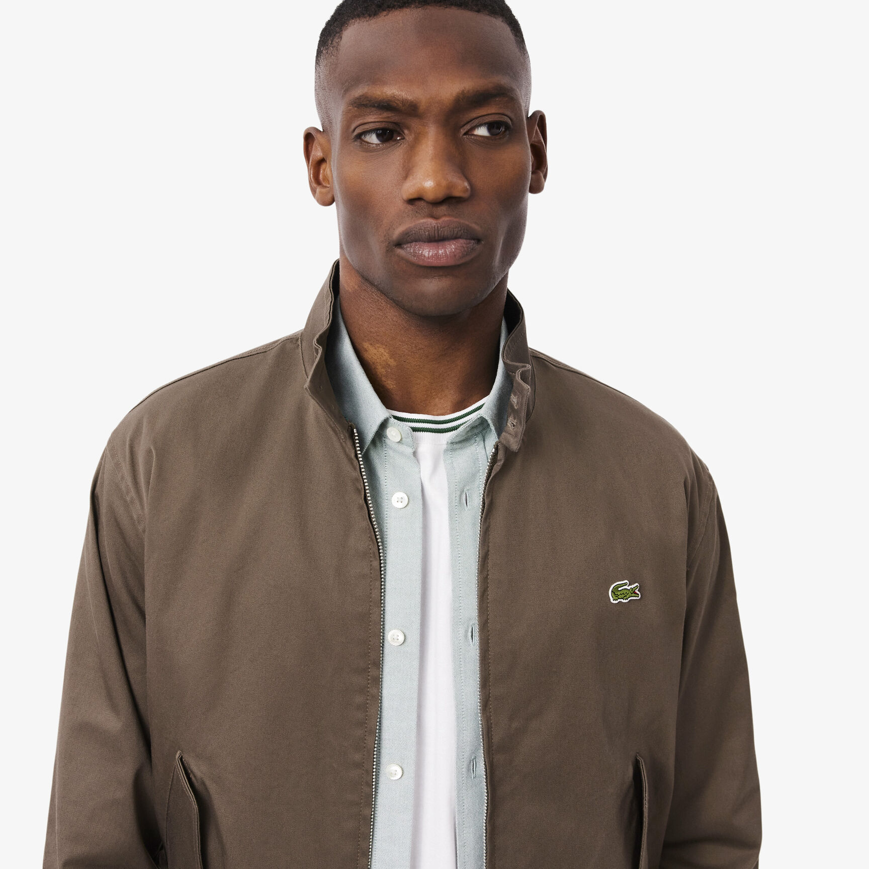 سترة هارينغتون من قماش التويل المقاوم للماء Water-Repellent Twill Harrington Jacket - BH7186-00-ZBC