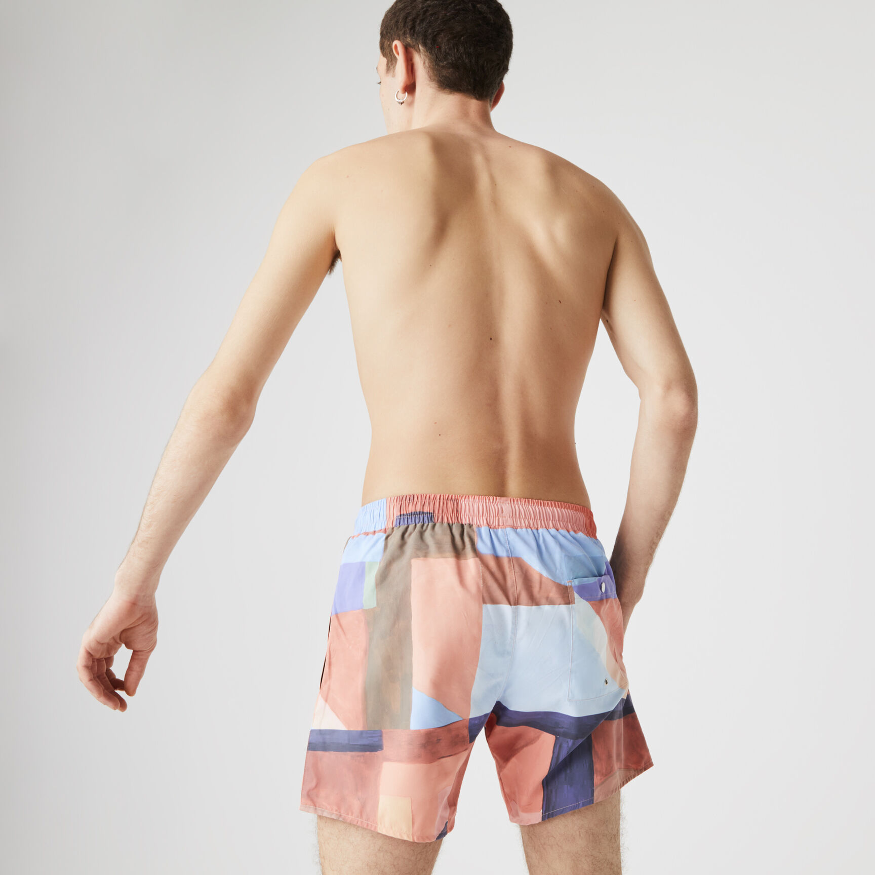 Men’s Lace-Up Waist Print Swimming Trunks Men’s Lace-Up Waist Print Swimming Trunks